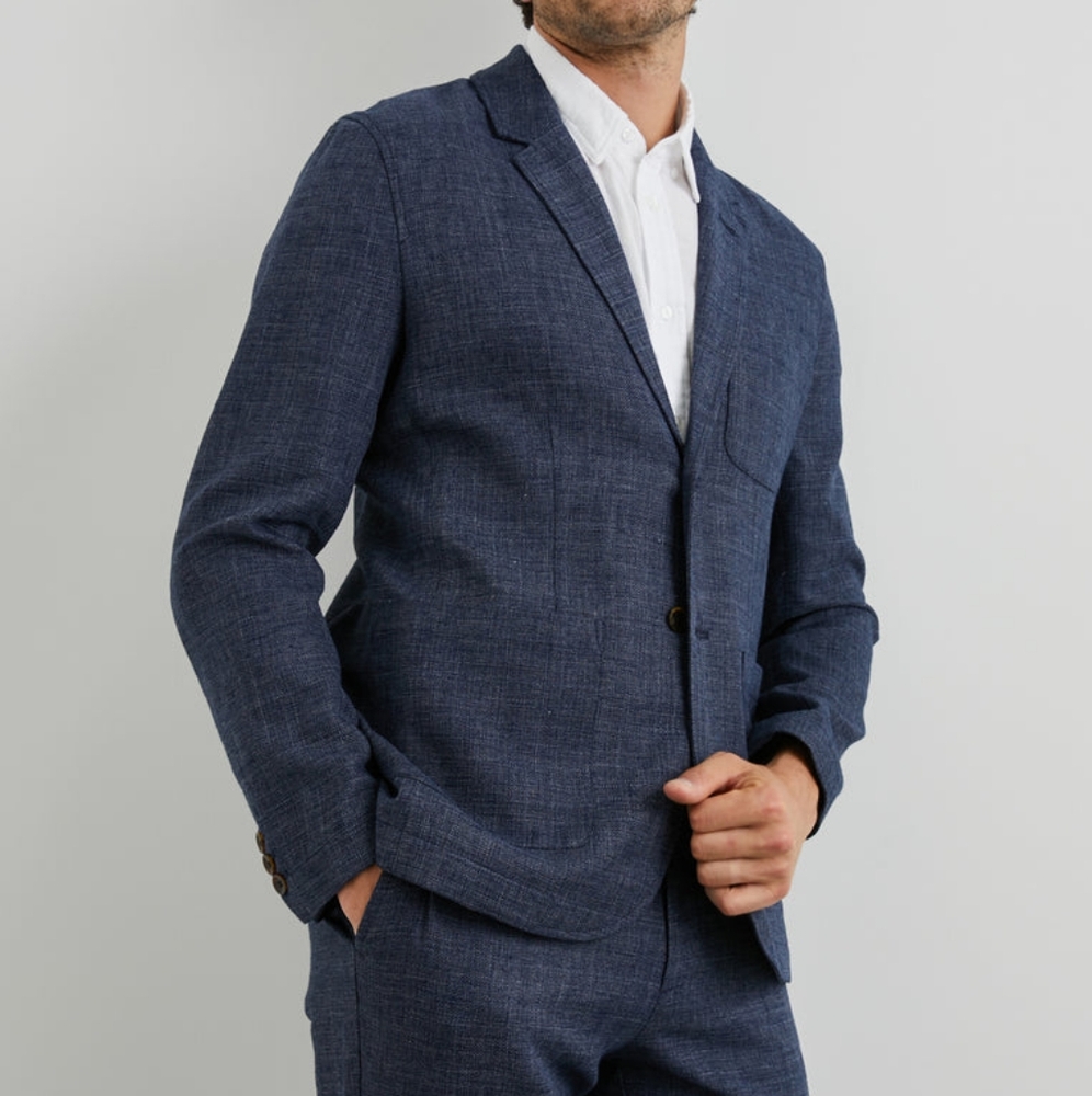Rails Men's Size XL Idris Navy Cotton Linen Blend Blazer New with Tags